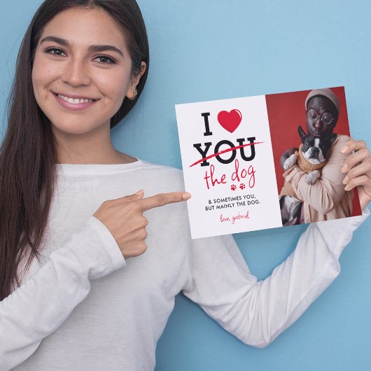 私はおもしろい犬のバレンタインが大好き シーズンカード