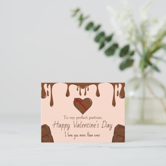 私はおもしろい犬のペットバレンタインズデイホリデーCa大好き ノートカード (スタンド正面)