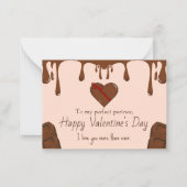 私はおもしろい犬のペットバレンタインズデイホリデーCa大好き ノートカード (正面)