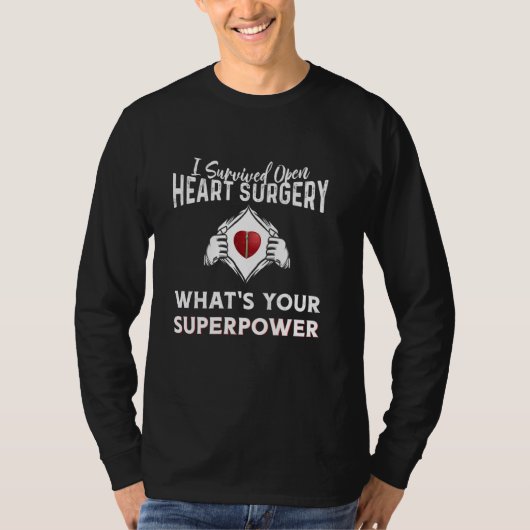 私はおもしろい生き延びのハート手術グラフィックティー Tシャツ (正面)