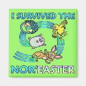 私はおもしろい生き延びノアーイースター マグネット (正面)