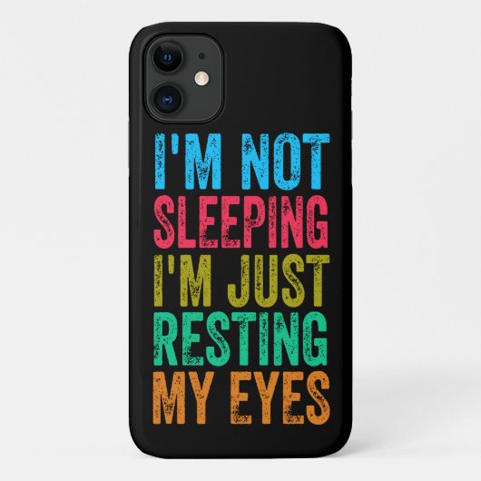 私はおもしろい眠っていない私の目を休んでいるだけ Case-Mate iPhoneケース (裏面)