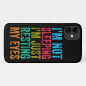 私はおもしろい眠っていない私の目を休んでいるだけ Case-Mate iPhoneケース (裏面(横))