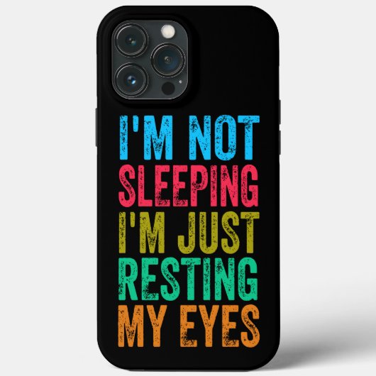 私はおもしろい眠っていない私の目を休んでいるだけ Case-Mate iPhoneケース (裏面)
