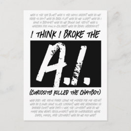私はおもしろいAI考えを壊した… ポストカード