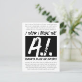 私はおもしろいAI考えを壊した… ポストカード (スタンド正面)