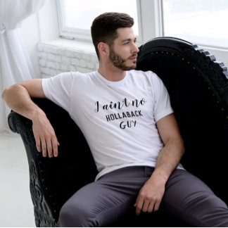 私はおもしろいHollaback男Holler Back Men'sではない Tシャツ