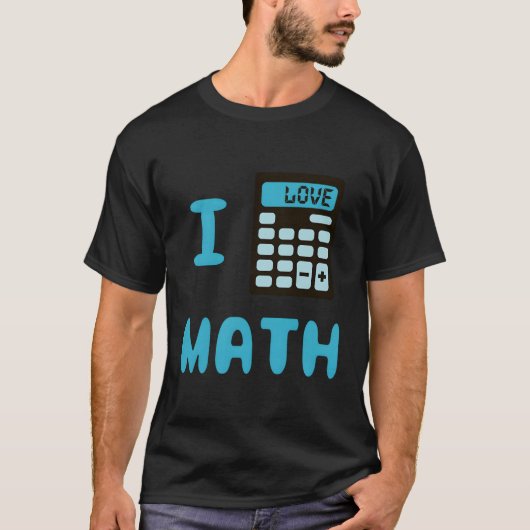 私はおもしろいMath IハートMath Calculator先生 Tシャツ (正面)