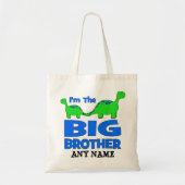 私はお兄さんです! カスタムな恐竜のデザイン トートバッグ (正面)
