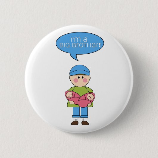 私はお兄さん(対の姉妹)ボタンです 缶バッジ (正面)