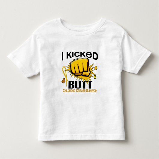 私はお尻の幼年期の蟹座の生存者を蹴りました トドラーTシャツ (正面)