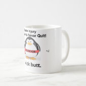 私はお尻を蹴ります! コーヒーマグカップ (正面右)