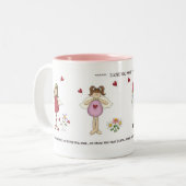 私はお母さんのマグ愛します ツートーンマグカップ (正面左)