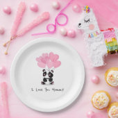 私はお母さんの母の日|の紙皿愛します ペーパープレート (パーティー)