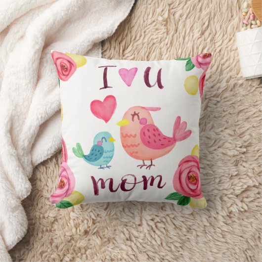 私はお母さんの母の日|の装飾用クッション愛します クッション (ブランケット)
