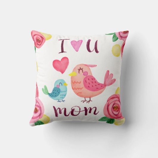 私はお母さんの母の日|の装飾用クッション愛します クッション (裏面)