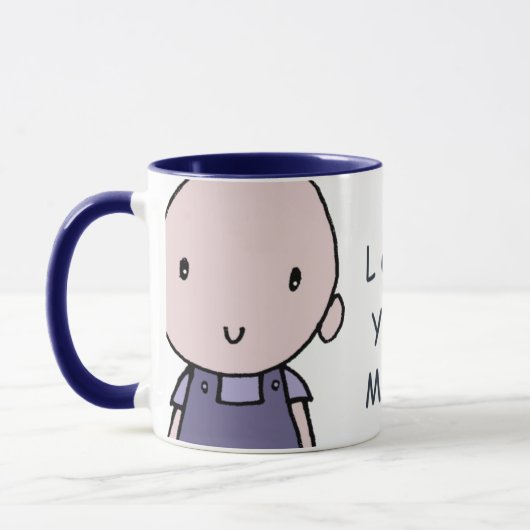 私はお母さんの男の子のマグ愛します マグカップ (左)