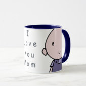 私はお母さんの男の子のマグ愛します マグカップ (正面右)