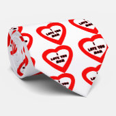 私はお母さんの赤いハート博物館のZazzleのギフト愛します ネクタイ (ロール)