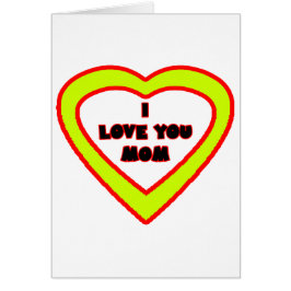 私はお母さんの黄色いハート博物館のZazzleのギフト愛します