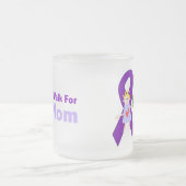 私はお母さんのAlzheimerのギフトのために歩きます フロストグラスマグカップ (中央)