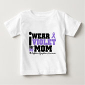 私はお母さんのHodgkinsの私のリンパ腫のためのバイオレットを身に着けています ベビーTシャツ (正面)