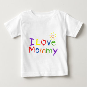 私はお母さんを愛します ベビーTシャツ