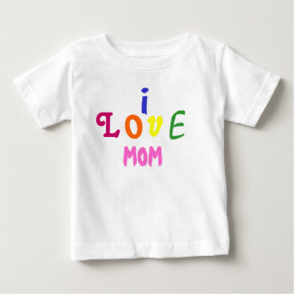 私はお母さんを愛します ベビーTシャツ