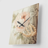 私はお母さんシリーズを愛します スクエア壁時計 (傾斜)