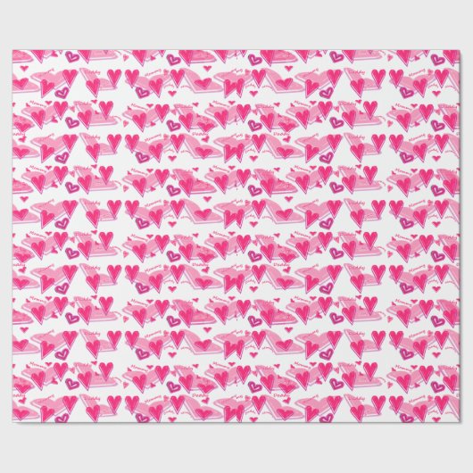 私はお母さん及びお父さんの包装紙を愛します ラッピングペーパー (シーム)