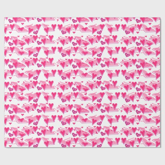 私はお母さん及びお父さんの包装紙を愛します ラッピングペーパー (フラット)