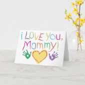 私はお母さん愛します! カード (黄色い花)