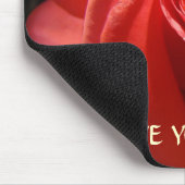 私はお母さん愛します! ギフトのマウスパッドの母ばら色の花 マウスパッド (コーナー)