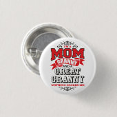 私はお母さん、おばあさんおよび曾祖母です 缶バッジ (正面&裏面)