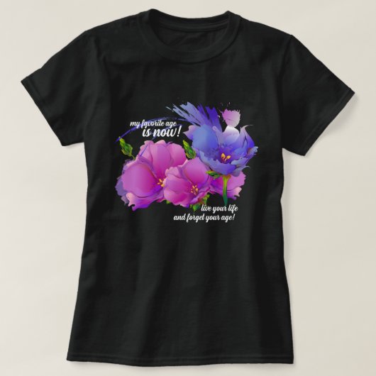 私はお気に入りのもう年だ。誕生日贈与 Tシャツ (デザイン正面)