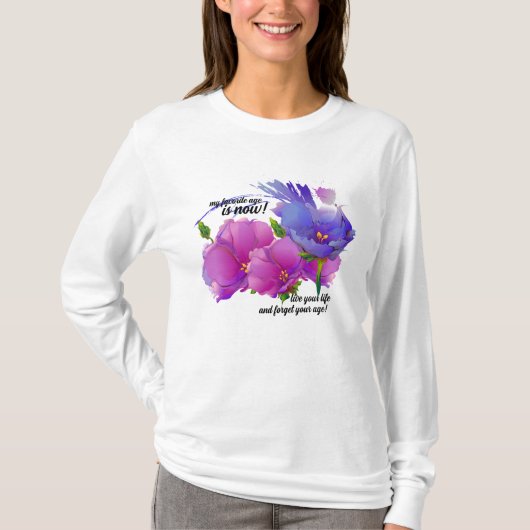 私はお気に入りのもう年だ。誕生日贈与 Tシャツ (正面)