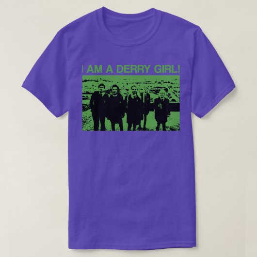 私はお気に入りのDerry Girlsのおもしろい Tシャツ (デザイン正面)