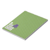 私はお洒落セーター天気水玉模様グリーン ノートパッド (回転)