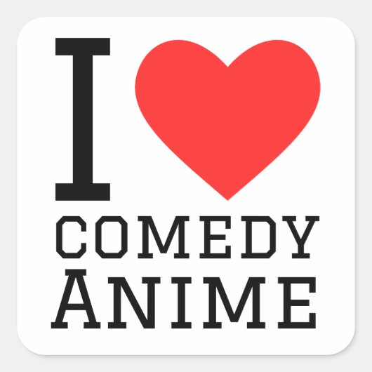 私はお笑いアニメが大好きだ スクエアシール (正面)