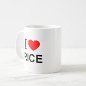 私はお米が大好きです コーヒーマグカップ (正面左)