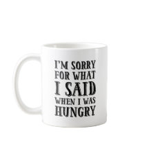 私はお腹が空いたマグカップの時に言ったことをごめんなさい