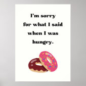 私はお腹が空いていたので申し訳ない ポスター (正面)