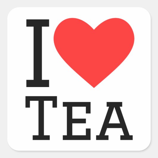 私はお茶が大好き スクエアシール (正面)
