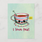 私はお茶が大好き ポストカード (正面)
