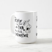 私はお茶が好きで人が好きだ コーヒーマグカップ (正面左)