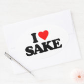 私はお酒が大好き 楕円形シール (封筒)