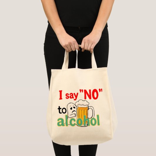 私はお酒に対してノーと言う トートバッグ (正面(商品))