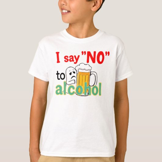 私はお酒に対してノーと言う Tシャツ (正面)
