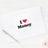 私はお金が大好きだ ラウンドシール (封筒)