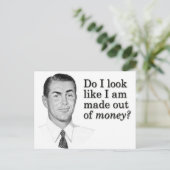 私はお金で作られているように見える？ ポストカード (スタンド正面)